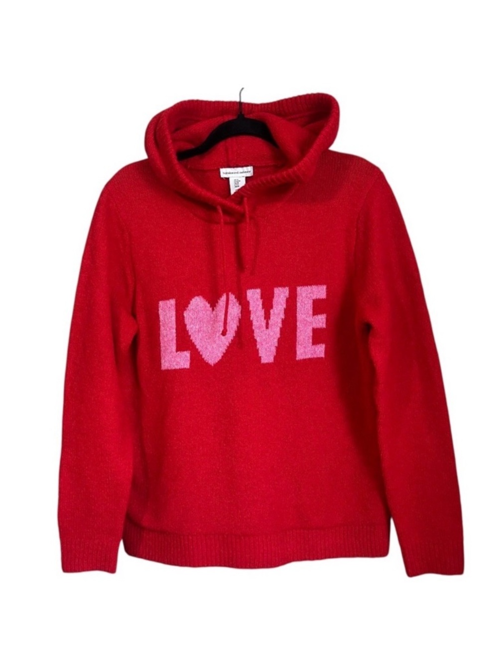cupcakes & cashmere Red Hoodie with Pink Heart Details